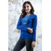 Embroidered t-shirt with long sleeves "Colours of Summer" Electric